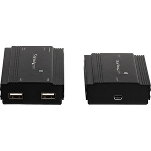 StarTech.com 4 Port USB 2.0 Extender Hub over CAT5e/CAT6 Ethernet Cable (RJ45), 330ft (100m), Metal Housing, USB Extender 