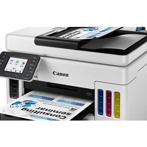Impresora de inyección de tinta multifunción Canon MAXIFY GX7010 Inalámbrico - Color - Blanco - Copiadora/Fax/Impresora/Es