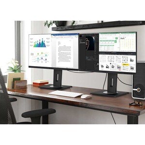 ViewSonic VG2456A 24 Inch 1080p IPS Monitor with USB C 3.2 with 90W Power Delivery, Docking Built-In, RJ45, 40 Degree Tilt