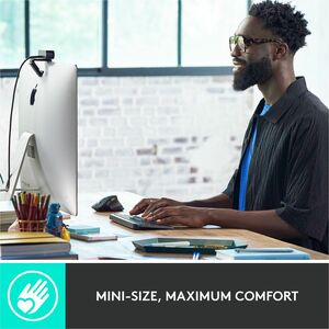 Logitech MX Keys Mini Wireless Illuminated Keyboard for Business, Compact, Logi Bolt Technology, Graphite - Wireless Conne