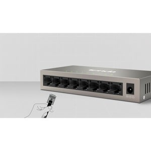 Tenda 8-Port Gigabit Desktop Switch - 8 Ports - Twisted Pair - Wall Mountable, Desktop
