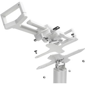CTA Digital Desk Mount with Integrated 2 Port USB Hub w/ Universal Holder (White) - 7" to 14" Screen Support - 75 x 75, 10