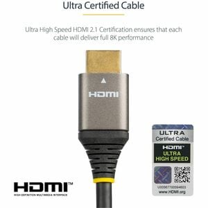 StarTech.com 3ft/1m HDMI 2.1 Cable, Certified Ultra High Speed HDMI Cable 48Gbps, 8K 60Hz/4K 120Hz HDR10+, 8K HDMI Cable, 