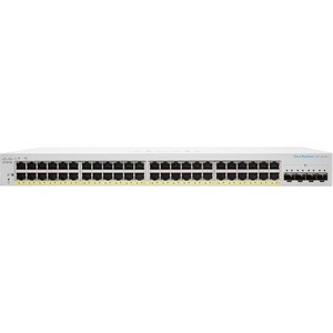 Cisco Switch CBS220 Administrable Smart Capa 2, 48 puertos Gigabit Ethernet, PoE+ con 382W totales, 4 Puertos SFP (4x1G), 