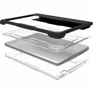 MAXCases Extreme Shell-L Rugged New Case for HP Chromebook - Textured Grip - Black/Clear - TAA Compliant - Impact Absorbin
