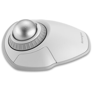 Kensington Orbit Wireless Trackball with Scroll Ring - White - Optical - Wireless - Bluetooth/Radio Frequency - 2.40 GHz -