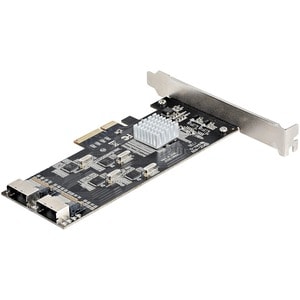 StarTech.com 8 Port SATA PCIe Card, PCI Express 6Gbps SATA Expansion Card with 4 Controllers, PCI-e x4 Gen 2 to SATA III A