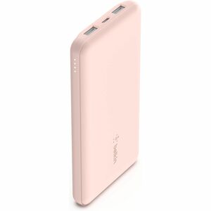 BELKIN 10K POWER BANK USB-C 15W DUAL USB-A 15CM USB-A TO C PINK