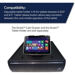 apg Stratis Tablet PC Tablet PC Holder - Portrait, Landscape - 104.9 mm x 170.9 mm x 285 mm x - Black