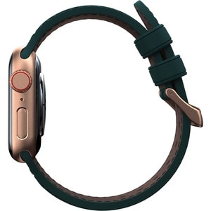 Njord Jörð SL14112 Smartwatch Band - 1 - Buckle Attachment - Green - Silicone, Stainless Steel, Vegan Leather, Salmon Leather