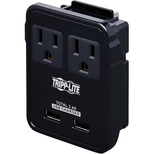 Tripp Lite by Eaton Safe-IT SK2UTRAVAM 4-Outlets Power Plug - 2 x NEMA 5-15R, 2 x USB Receptacle - 120 V AC / 10 A, 230 V 