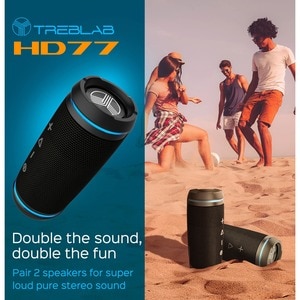 Treblab HD77 Portable Bluetooth Speaker System - 25 W RMS - 80 Hz to 16 kHz - Surround Sound - Battery Rechargeable