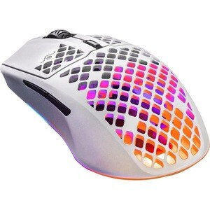 SteelSeries Aerox 3 Wireless Gaming Mouse - Bluetooth - USB Type C - Optical - 6 Button(s) - Snow - Wireless - 2.40 GHz - 