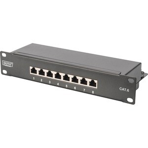 Digitus 9U Wall Mountable Enclosed Cabinet Rack Cabinet for Networking, LAN Switch, Patch Panel - 254 mm Rack Width - Jet 