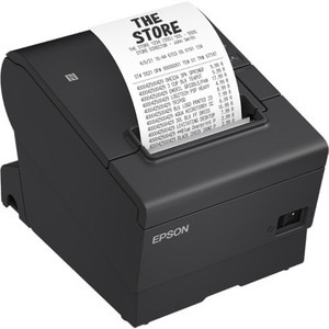 Epson TM-T88VII (152A0) Desktop Direct Thermal Printer - Monochrome - Receipt Print - Fast Ethernet - USB - USB Host - UK 