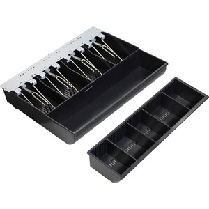 Adesso MRP-13CD Cash Drawer - 4 Bill - 5 Coin - 2 Media Slot - 3 Lock Position - Steel - 82.6 mm Height x 330.2 mm Width x