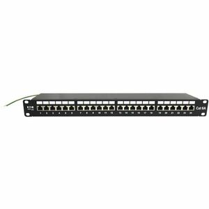 Eaton Tripp Lite Series 24-Port Cat6a Shielded Patch Panel - 10 Gbps, STP, 110 Punch Down, RJ45, 1U, TAA - 24 Port(s) - 24
