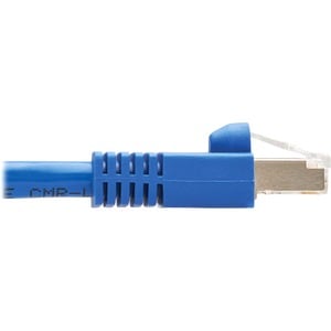 Eaton Tripp Lite Series M12 X-Code Cat6a 10G F/UTP CMR-LP Shielded Ethernet Cable (M12 M/RJ45 M), IP68, PoE, Blue, 1 m (3.