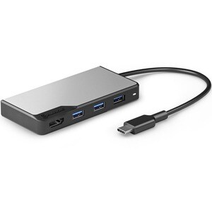 Alogic USB-C Fusion CORE 5-in-1 Hub V2 - USB Type C - 1 Displays Supported - 4K - 3840 x 2160 - 4 x USB Ports - 3 x USB 3.