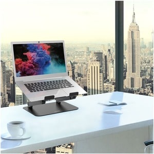 Port Connect Height Adjustable Notebook Stand - Up to 39.6 cm (15.6") Screen Support - 20.5 cm Height x 27.5 cm Width x 25