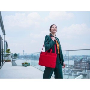 Trust Bologna Tasche für 40,6 cm (16 Zoll) Notebook - Rot - Polyethylenterephthalat (PET), Polyester Körper - Mikrofaser I