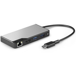ALOGIC USB-C Fusion ALPHA 5-in-1 Hub - 1 x HDMI 4K@60Hz, 2 x USB-A (USB 3.0), 1 x Gigabit Ethernet, 1 x USB-C (Data & PD) 