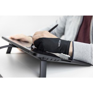 Wacom Grafikhandschuhe - für Rechte/Linke Hand - Elasthan, Polyester - Schwarz - Atmungsaktiv, Dehnbar, Durable, Bequem, S