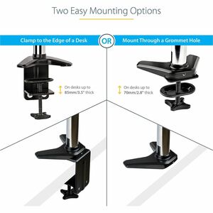 StarTech.com Desk Mount Monitor Arm for Single VESA Display 32" , 8kg/17.6lb, Full Motion Articulating & Height Adjustable