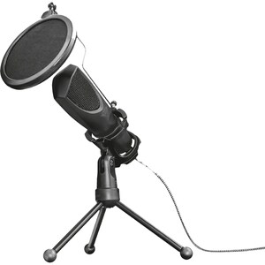 Trust Gaming GXT 232 Mantis Micro Streaming USB, Microphone Professionel avec Trépied et Filtre Anti-Pop, Micro Gamer pour