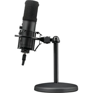MicrophoneTrust Gaming Exxo 256 - Filaire - Condensateur - 1,80 m - 30 Hz à 18 MHz -36 dB - Cardioïde - Bureau, Pied anti-