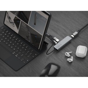 LINQ USB Type C Docking Station - 100 W - Black - 4K - 3840 x 2160 - 1 x USB Type-A Ports - USB Type-A - USB Type-C - HDMI