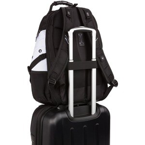 SwissGear ScanSmart 1900204418 Carrying Case (Backpack) for 17" Notebook - Black/White - 1200D Polyester Body - Checkpoint
