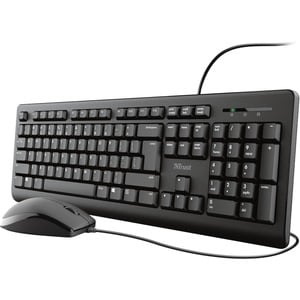 Trust Primo Gaming Keyboard & Mouse - QWERTY - English (UK) - USB Cable Keyboard - Keyboard/Keypad Color: Black - USB Cabl