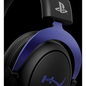 HyperX Cloud - Gaming Headset - PS5-PS4 (Black-Blue) - Mini-phone (3.5mm) - Wired - Over-the-head - Binaural - Ear-cup - N