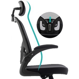 Urban Factory Ergo Rocking Chair - 5-star Base - Black - Fabric, Rubber, Plastic - Armrest