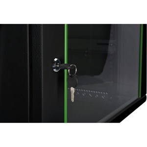 Digitus Dynamic Basic 16U Wandmontierbar Rackschrank für LAN-Schalter, Patchfeld - 482,60 mm Rack Width x 365 mm Rack Dept