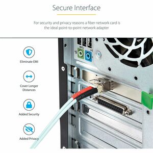 StarTech.com 10G PCIe SFP+ Card, Single SFP+ Port Network Adapter, Open SFP+ for MSA-Compliant Modules/Cables, 10 Gigabit 