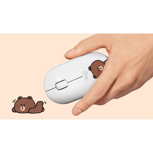 Logitech LINE FRIENDS 鼠标 - 蓝牙/射频 - USB - 3 按钮 - 无线 - 1000 dpi - 滚轮