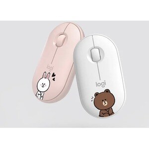 Logitech LINE FRIENDS 鼠标 - 蓝牙/射频 - USB - 光学 - 3 按钮 - 无线 - 2.40 GHz - 1000 dpi