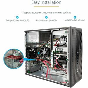 StarTech.com 4P6G-PCIE-SATA-CARD. Hostschnittstelle: PCIe, Output interface: SATA, Expansion card standard: PCIe 3.0. Prod