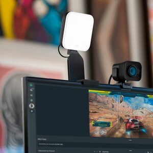 Logitech Litra Glow Premium Streaming Light with TrueSoft - Monitor Mount, Tripod Mount