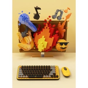 Logitech POP Keys Keyboard - Wireless Connectivity - Blast - Mechanical Keyswitch - Bluetooth - 5.1 - 10 m Emoji Hot Key(s