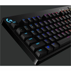 Logitech G PRO Gaming Keyboard - Cable Connectivity - USB Interface - RGB LED - Spanish - QWERTY Layout - Black - Mechanic