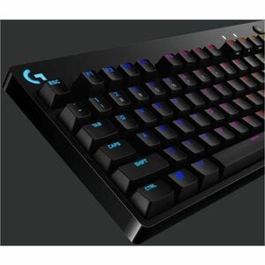 Logitech G PRO Gaming Keyboard - Cable Connectivity - USB Interface - RGB LED - Spanish - QWERTY Layout - Black - Mechanic
