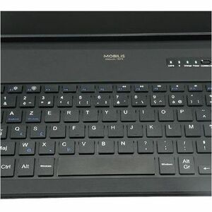 Housse/Clavier MOBILIS Origine - Folio Style pour 26,7 cm (10,5") Samsung Galaxy Tab A8 Tablette - Français Clavier - Noir