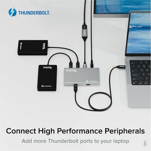 Plugable USB4 Hub, 5-in-1 Thunderbolt 4 Hub with 60W Charging, Single 8K or Dual 4K Display - 5-in-1 USB4 Hub with 60W cha