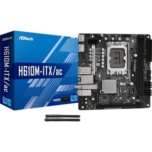 ASRock H610M-ITX/ac Desktop Motherboard - Intel H610 Chipset - Socket LGA-1700 - Mini ITX - Pentium Gold, Celeron, Core i5