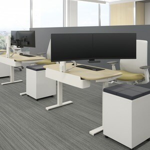 Ergotron TRACE Montagem de secretária para Monitor, Ecrã LCD - Branco - 2 Ecrã(s) suportado(s) - 68.6 cm (27") Suporte de 