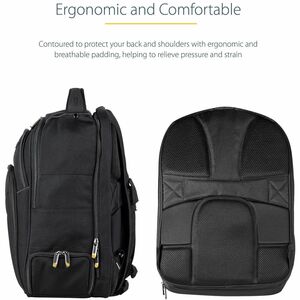 StarTech.com 17.3" Laptop Backpack w/ Removable Accessory Case, Professional IT Tech Backpack for Work/Travel/Commute, Nyl