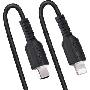 1m USB C auf Lightning Kabel, spiralkabel, MFi-zertifiziert, Schnellladekabel für iPhone/iPad/iPod , schwarz, USB C 2.0 - 